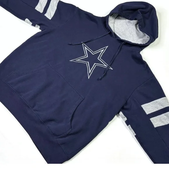 Dallas Cowboys Hoodie Men's Medium Authentic Navy NFL Football - Picture 3 of 9
